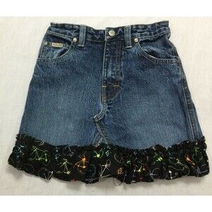 RAW EDGE DENIM GIRLS SKIRT SIZE 5